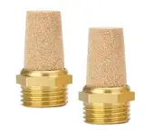 Pneumatik Schalldämpfer aus Sinterbronze 1/2" 2er, 5er oder 10er Set Industriequalität (2, 1/2")