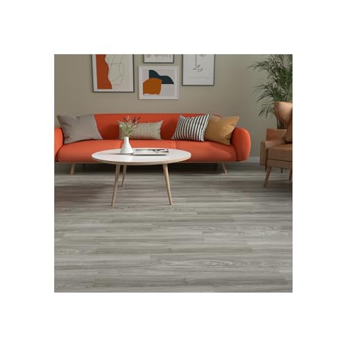 FLOREXP Vinyl Bodenbelag - Lino Bodenbelag,Peel & Stick Bodenfliesen Selbstklebende Bodenfliesen,2mm 36pcs Wasserdicht,für Küche Wohnzimmer Boden Planke(5.02m²,Western Oak)