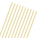 LAVMHAB Messingstab 1,5mm x 250mm, Messing Massiver Runde Stab für DIY Bastel (10 Stück)