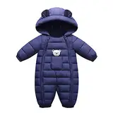 Baby Strampler Junge 0-6 Monate Baby Mädchen Jungen Fleece Schneeanzug Strampler Jumpsuit Overall Babykleidung Jacke Mantel Outfits Winterjacke Schneeanzug Daunenjacke Spielanzug
