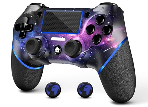 AceGamer Wireless Controller für PS4, Game Controller kompatibel mit PS4/Pro/Slim/PC Gamepad mit Turbo/Zurück Taste/Dual Vibration/6-Achsen Gyro Sensor/Touchpanel