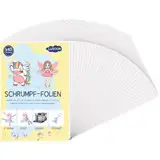 LUZOON 40 Stück A4 Schrumpffolien Durchscheinend Nachfüllset Schrumpfende Plastikfolien zum Basteln Schrumpffolienplatten Matt-Dicke 0.3mm-Größe 20 * 29 cm (A4-40 Stück)