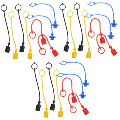 GLEAVI 12 Sätze Schutzkappe für Schnellverbinder plastikhüllen plastikdeckel Deckel für Schnellkupplung Staubkappe für hydraulische Kupplung Mehrfarbig Schlauch