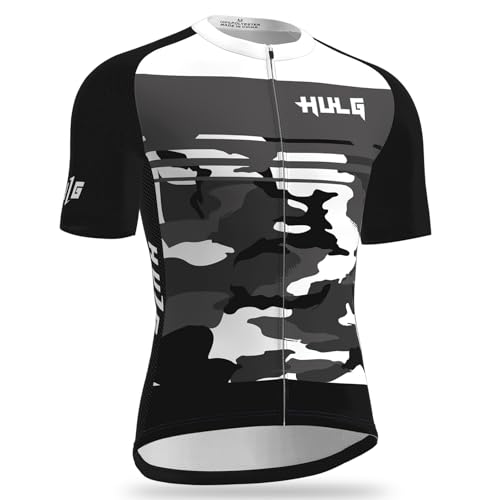 Kurzarm Radtrikot Herren Elastische Atmungsaktive T-Shirt Jersey Funktionsshirt Schnell Trocknen Stoff Fahrradtrikot für Radsport Outdoor Sport (Color-12,XL)