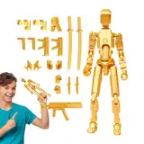 Lucky-13 Actionfiguren Mehrgelenkige Bewegliche Roboterfiguren T-13 Actionfigurenmodell Ganzkörperaktivität Inklusive Handbewegungen Und Waffen -gedruckte Actionfiguren