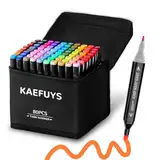 KAEFUYS 80 Marker Stifte Set, Doppelseitige Alkohol Stifte Set, Schnelltrocknend Alcohol Marker für Künstler, Schüler & Erwachsene zum Zeichnen, Skizzieren, Manga & Bullet Journal