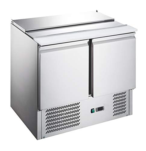 GGM Gastro | SAG97ND#07 | Saladette ECO - 903mm - 2 Türen - Einlass für GN-Behälter