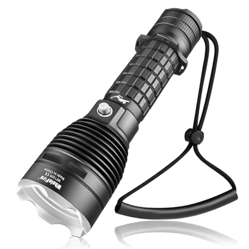 WholeFire LED Tauchlampe IPX8 Wasserdichte 6000 Lumen Tauchen Taschenlampe 3 Modi Wiederaufladbare Unterwasser Taschenlampe zum Tauchen Schwimmen Wandern