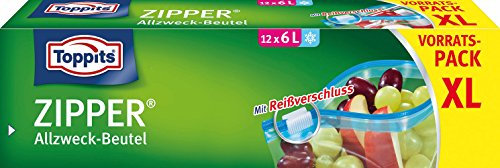 Toppits - Zipper Allzweckbeutel 6 Liter XL