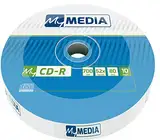 MyMedia CD-R 700 MB, 10er Pack Spindel, CD Rohlinge Printable, 52-fache Brenngeschwindigkeit mit Langer Lebensdauer, Leere CDs beschreibbar, Audio CD Rohling, CD bedruckbar