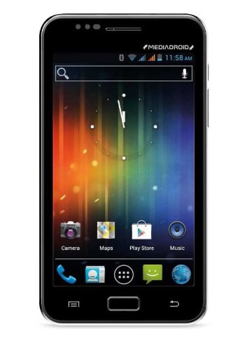 Media-Tech MT7033 Imperius Smartphone (12,7 cm (5 Zoll) AMOLED Display, 5 Megapixel Kamera, Dual SIM, Android 4.0) schwarz