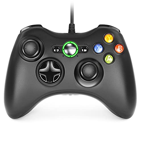 Dhaose Controller für Xbox 360, Gamepad Joystick mit Kabel, USB Gamepad Wired Controller, PC Wired Joypad Game Controller, Ergonomisches Design Game Controller unterstützen Xbox 360 PC Windows 7/8/10