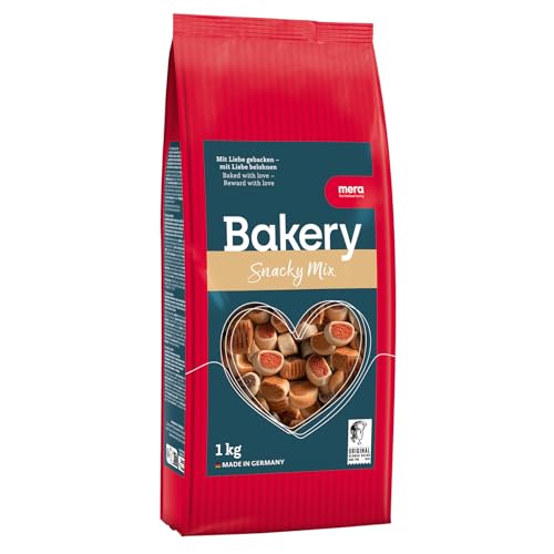 MERA Bakery Snacky Mix, Hundeleckerli für Training oder als Snack, Leckereien für Hunde aus natürlichen Zutaten, schonend gebackene Hundekekse, 1kg