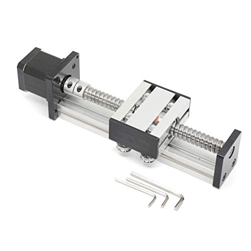 Befenybay 100mm Verfahrlänge Lineare Schienenführung Kugelumlaufspindel SFU1605 mit NEMA17 Schrittmotor für DIY CNC Router Teile X Y Z Lineartisch Aktuator
