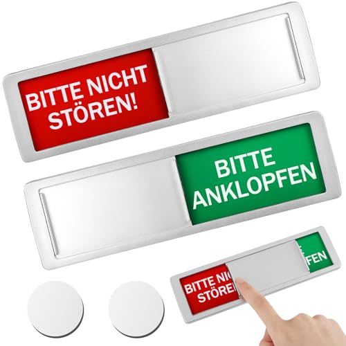 NOCHME Klopfen Bitte Nicht Stören Schild Schiebe Türschild Bitte Klopfen Oder Bitte Nicht Stören Magnetisch Klebe Acryl Klebeschild Türschilder Für Türen Büro