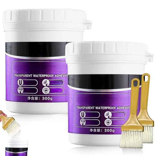 Abdichtungsmasse Aussen Wasserdicht,2 Stücke Dichtungsmasse Wasserdicht,300g Super Starker Dichtmasse,Transparente Wasserdichte Versiegelung Geeignet für Küche,Garten,Dach,Wand