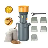 Elektrische Getreidemühle 25L, Schrotmühle für Getreide mit 5 Mahlsiebe, 1300W Getreidemühle mit Edelstahlklinge, 300 kg/h Schrotmühle Elektrisch für Gewürze, Getreide, Futterherstellung