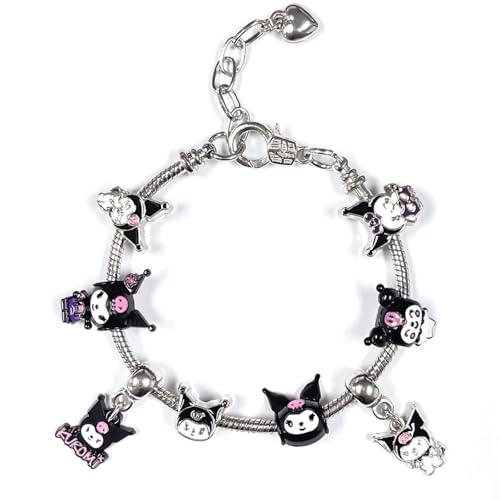 Kuromi Armband, Kuromi Schmuck, Kuromi Mädchen Armbänder Kinder, Kuromi Anhänger, PQKL-party Kuromi Armband Kuromi Zubehör für Mädchen Geburtstag Weihnachten Geschenk