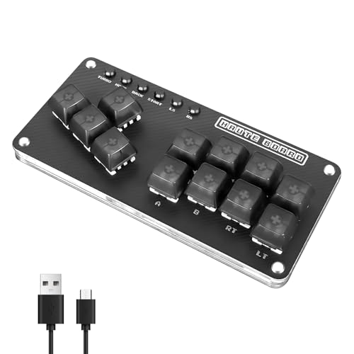 Sehawei Arcade Fight Sticks,Mini Arcade Fighting Spiel Keyboard für PS4 /Switch/PC /PS3 /Steam Steuerung Keypad