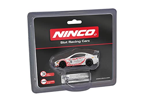 Ninco - Maserati GT4 White Slotauto im Maßstab 1:43 mit Lichtern 91208