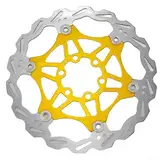 Hochleistungs-Mountainbike-Scheibenbremsbeläge, Edelstahl, 180 mm, mit verbesserter Reibung und Hitzebeständigkeit (Gold)