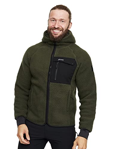 RevolutionRace Sherpa Hoodie für Herren, Outdoor Fleecejacken, Forest Night, XL