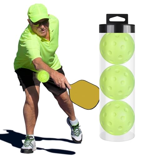 Pickleball Bälle für den Innenbereich, 3 x PICKLEBALL zur Geräuschreduzierung aus PU-Schaumstoff, 74 mm, genug Wärme, Übungen, Pickleball für Sport, Spiele im Freien, Elastizität Pickleball