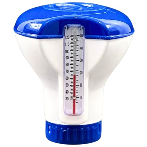 MaReBa24® Kleiner Dosierschwimmer Dosierer mit Thermometer für 20g Tabletten