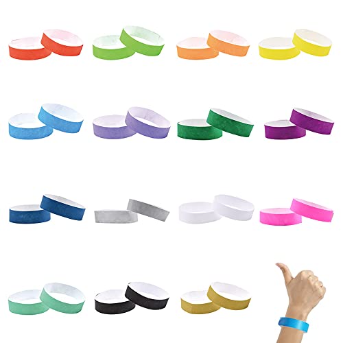 XCSJ 150 Stück 15 Farben Eintrittsbänder Einlassbänder Wasserfeste Party Armbänder Wasserdichte Festival Armbänder Event Armbänder Kontrollbänder Einlassbänder Für Events, Party, Wasserpark
