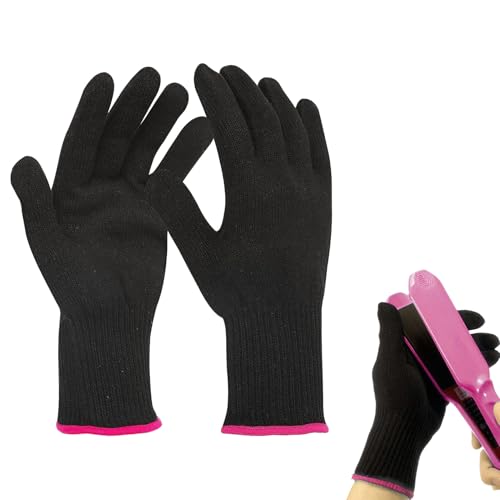banjiabb 2-Teiliger Professionelle Hitzebeständige,Hitzeschutz Handschuh,Hitzebeständige Handschuhe,Hitze Handschuhe Lockenstab,Für Lockenstäbe Und Lockenstäbe, Hitzebeständige Handschuhhandschuhe