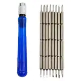 Yuanpgky 16-in-1 tragbares Schraubendreher-Set für Computer, Telefon, Uhr, Reparaturwerkzeug-Set mit verstellbarem Metallgriff und 8 austauschbaren Bits (A)