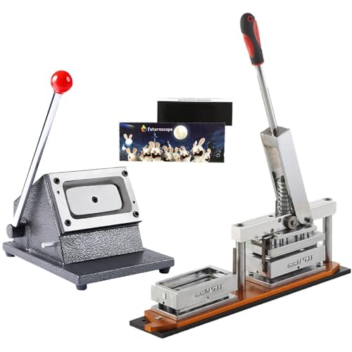 114 x 50 mm Fotomagnetmaschine, DIY-Kühlschrankmagnet-Herstellungsset mit Papierschneider + 100-teiliger Komponenten-Kühlschrankmagnet, zum Dekorieren von Kühlschränken, Werbegeschenkherstellung