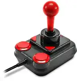 Speedlink COMPETITION PRO EXTRA USB Joystick - Digitaler Joystick mit DirectInput und Mikroschalter, schwarz-rot