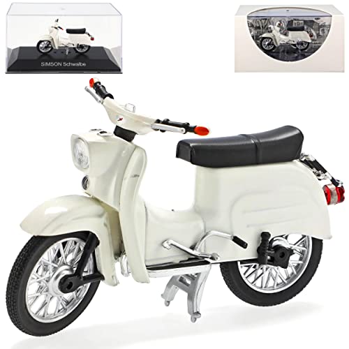 Ixo Simson Schwalbe KR51 Weiss 1964-1986 DDR 1/24 Modell Motorrad
