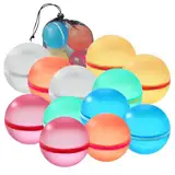 Wiederverwendbare Wasserbomben Magnet,Wiederverwendbare Wasserbomben Selbstschließend mit 1 Mesh Bag,Ideal für Partys im Freien und Wasserparks für Kinder und Erwachsene (8)