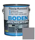 Flüssig Kunststoff 5L Bodenbeschichtung für 50m² Betonfarbe Estrichfarbe Beton Beschichtung Boden Estrich Farbe Bodenfarbe innen / außen Halle Keller Terrasse Kellerboden Putz Holz Platingrau RAL 7036