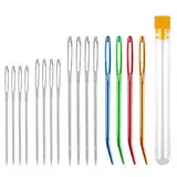 iCovalescent 16 Pcs Large-Eye Blunt Needles, Tapestry Needle, Darning Needle, Crochet Needles, Wool Needles for Sewing Up Knitting for Crochet DIY Crafts