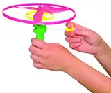 Günther Flugspiele 1682 - Propeller Spielzeug Twirly, ca. Ø 19 cm, fliegender Rotoren in 3 Farben, für Kinder ab 4 Jahren, inkl. Startergriff