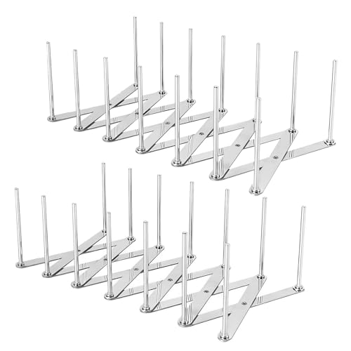 TUAKIMCE 2 Stück Deckelhalter Rippchenhalter, Aus Edelstahl Verstellbarer Edelstahl Spareribshalter, Multifunktionales Teleskoplagerregal, Aufbewahrung Organizer für Pfannen, Töpfe, Deckel