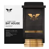 WildYard Bat House for Outdoors - Der Komplette Fledermauskasten für den Außenbereich - Säubere deinen Garten von Mücken - Fledermauskasten ohne Lack innen - Eine Kammer Zedernholz-Fledermauska