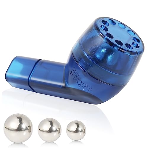 MillSTEPS Atemtrainer & Schleimentfernungsgerät-Übung zur Verbesserung der Lungenkapazität & zur natürlichen Entfernung von Schleim aus den Atemwegen für Sportler Raucher Schwimmer (Blue)
