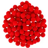 Pompons Zum Basteln Rot Pompom Rot 150 Stück 2,5 cm Flauschige Pompon-Bälle für Kunsthandwerk, weiche und flauschige Bastel-Pompons zum Basteln, DIY-Dekorationen (Rot)