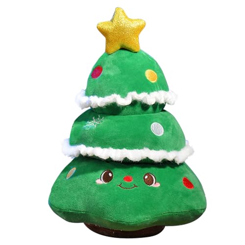 POPOYU Weihnachten Kuscheltier Weihnachtsbaum, 9in/23cm Weihnachtsbaum Weiches Fell Plüsch, Plüschtier Christmas Plüschpuppe Dekoration Stofftier Plüsch Figuren Spielzeug für Kinder Mädchen Jungen