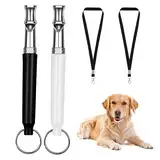 2 Stück Hochfrequenz Lautlose Hundepfeife – Ultraschall Hundepfeife für Rückruf und Hundetraining, Erziehungshilfe für Hunde, Trainingspfeife für Rückruftraining