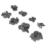 LANTRO JS Halbmond Paßfeder Set 80 Stück Metall Woodruff Key Waldmeister Metall Schlüsselsortiment Kit für Mechanische Industrie