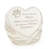 Logbuch-Verlag Künstlicher Stein Hund und Katze als Grabschmuck und kleine Erinnerung an Eure Vier Pfoten 17 x 10 x 14,8 cm für den Garten