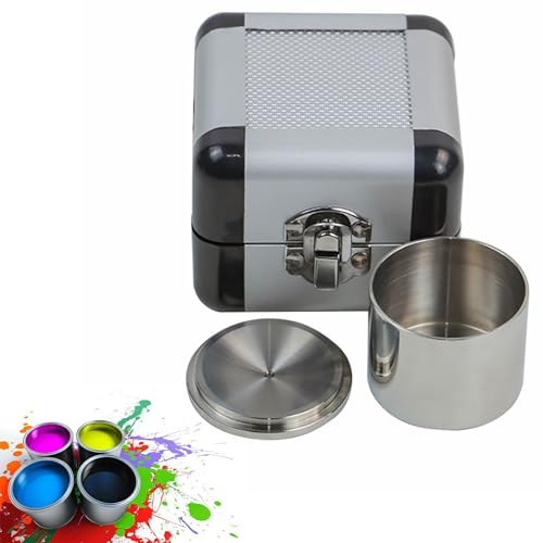 LHQYA Edelstahl-Farbpyknometer, 37 Mm/50 Mm/100 Ml Dichtepyknometer Mit Aufbewahrungsbox, Messfehler 1 Mg, Für Farbhilfsstoffe Und Öle