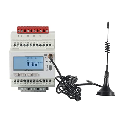 WiFi Smart Energy Monitor Switch Meter ADW300 Wireless Smart Energy Meter kann in Geschäftsgebäuden, Fabriken, Smart Grids, DB-Räumen usw. verwendet werden Digitale Anzeige mit hoher Präzision(Size:4G