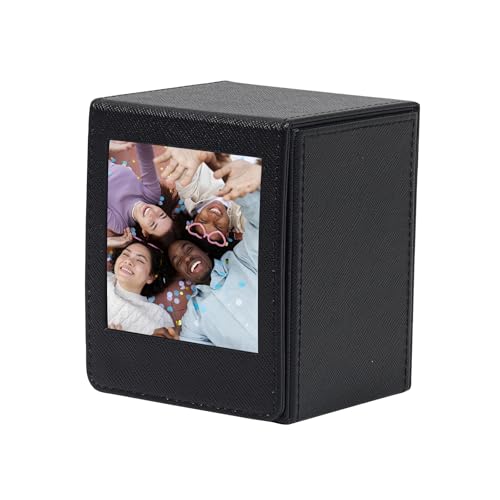 HIYQIN Fototasche für Instax Square SQ Film, Square Bildhalter Foto-Aufbewahrungsbox Kompatibel mit Fujifilm Instax Square SQ1 SQ20 SQ40 SQ10 SQ6 SP-3 Sofortbildkameras – Braun