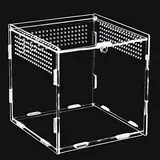 Topspitgo Schnecken Terrarium,Acryl Transparent Transport Box,Terrarium GlasFür Schnecken Spinnen Gecko Hamster Schlangen Schildkröten Terrarium Tragbarer Reptilien Insect Feeding Terrarium
